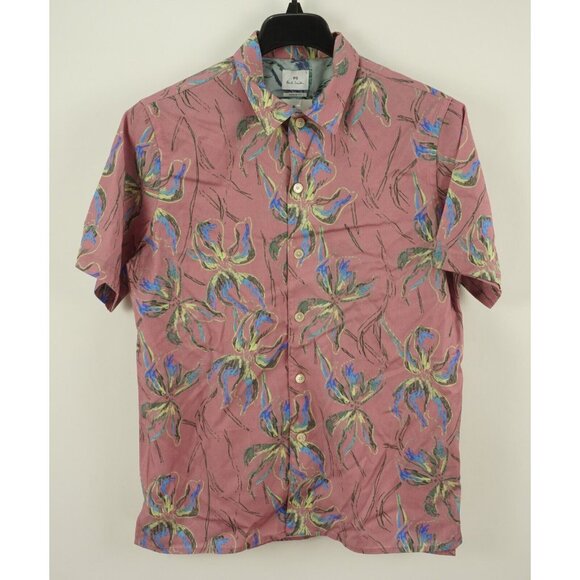 New Paul Smith Men's Small Short Sleeve Floral Lyocell Jersey Camp Collar Shirt - Picture 4 of 9